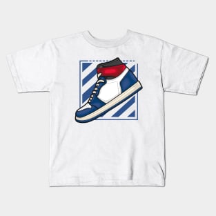 AJ 1 High Union Storm Blue Sneaker Kids T-Shirt